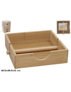 SERVILLETERO BAMBU DELFI 18,5X18,5X5 CM