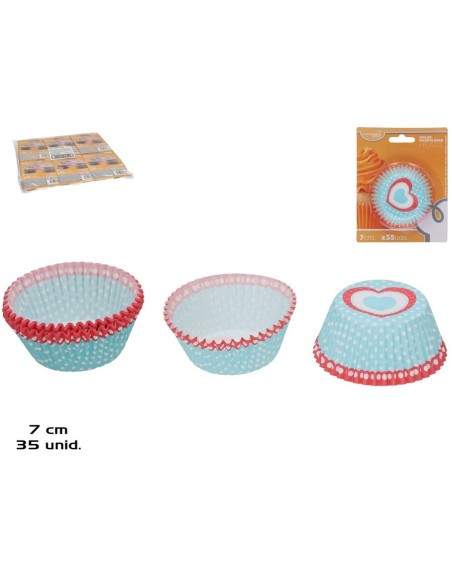 MOLDE X35 MAGDALENAS HEART 7CM