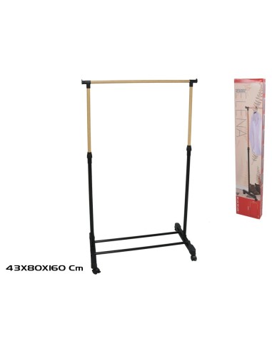 PERCHERO DE BARRA ELENA 80X43X90-160CM