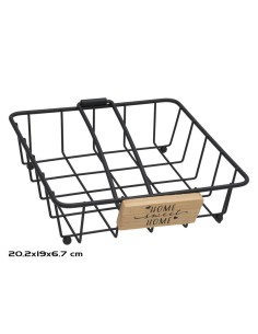 SERVILLETERO METAL HARRY 14,5X5,5X13,2CM NEGRO