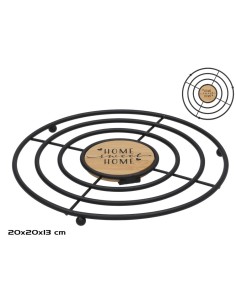 SALVAMANTEL METAL DAVE 20X20X1,3CM NEGRO