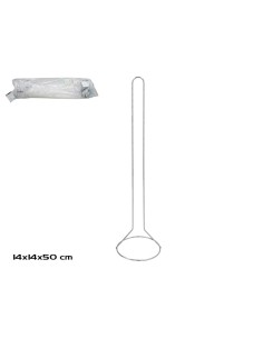 PORTARROLLOS PAPEL WC SATURNO 14X14X50CM CROMADO