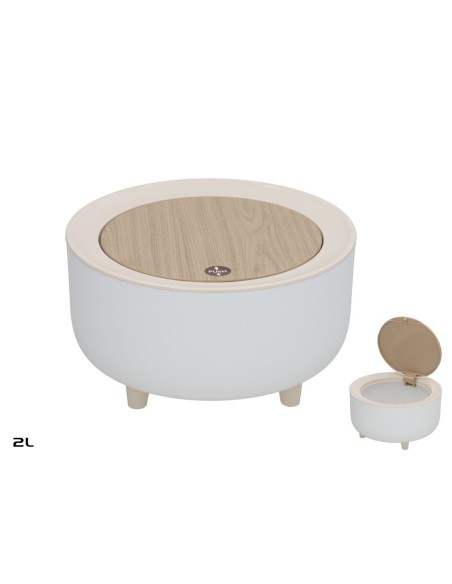 CUBO BASURA REDONDO DUSTIN 2L BLANCO