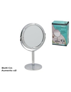ESPEJO MAQUILLAJE AUMENTO X1 Y X2  ALICE 8.5X14CM