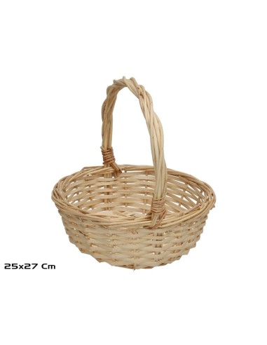 CESTA SETAS 25CM/DIAM - NATURAL REDONDA