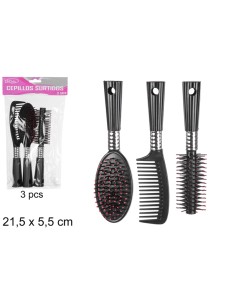 CEPILLO NEGRO 3 PIEZAS 21.5CM