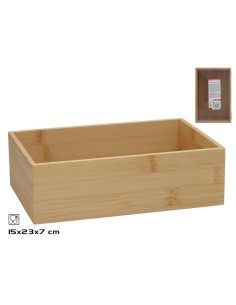 CAJA BAMBU MULTIUSOS RO 23X15X7CM