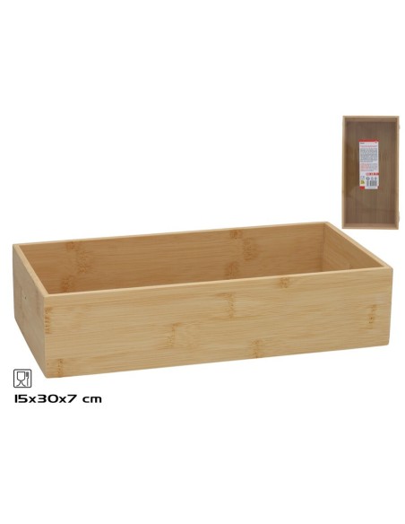CAJA BAMBU MULTUSOS RO 30X15X7CM