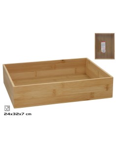 CAJA BAMBU MULTIUSOS RO 32X24X7CM