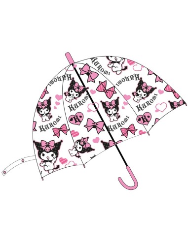 PARAGUAS SETA AUTO TRANSPARENTE NI KUROMI 48 CM