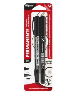 B/ 2 ROTULADORES CD DOBLE PUNTA NEGROS