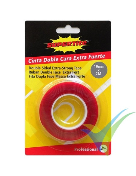 CINTA ADHESIVA DOBLE ACRILICA 19MM 2MTR