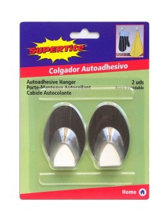 COLGADOR INOX OVALADO, Blist.2u(12/144)