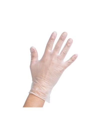 GUANTE VINILO TRANSPARENTE SIN POLVO T-XL 100UND