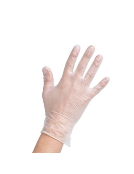 GUANTE VINILO TRANSPARENTE SIN POLVO T-XL 100UND
