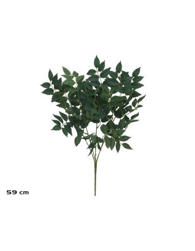 RAMO HOJAS ROWAN X 5 - 59 CM (VERDE/CL)