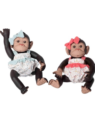 MONO REBORN CON PELELE VERDE Y NARANJA