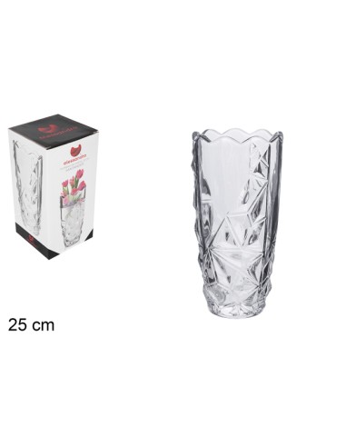 FLORERO CRISTAL SANTANDER 25 CM