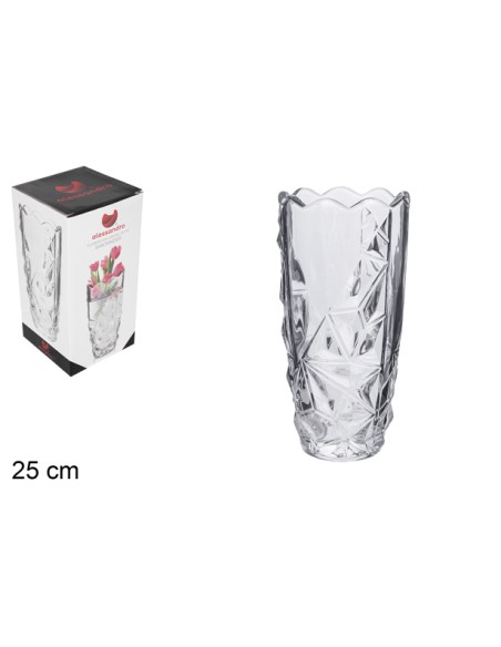FLORERO CRISTAL SANTANDER 25 CM