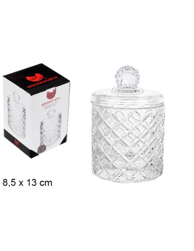 BOMBONERA CRISTAL DIAMANTE 8,5X13 CM