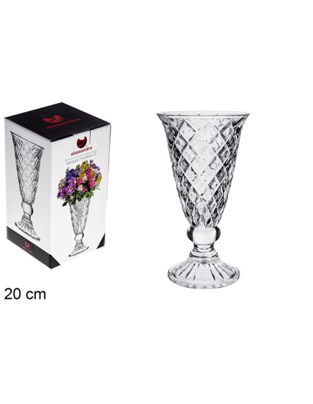 JARRÓN CRISTAL VENEZA MODELO D 20 CM