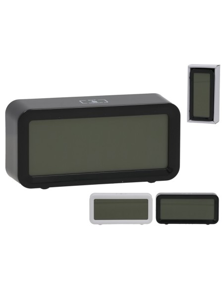 RELOJ DESPERTADOR LCD BW 13,4X6,5CM 2 SURT.