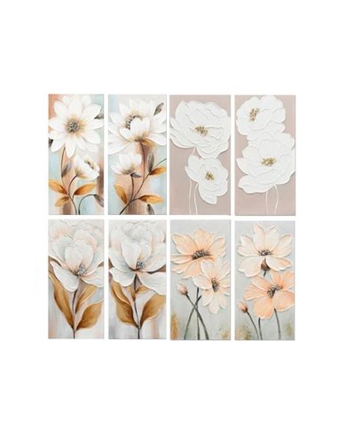 CANVAS 100% PINTADO A MANO  FLOWAH 30X60X3CM 8 SUR