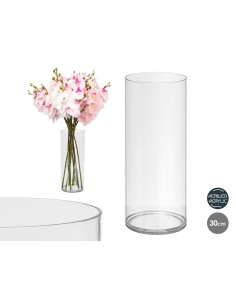 JARRON CILINDRICO ACRILICO 12X30CM