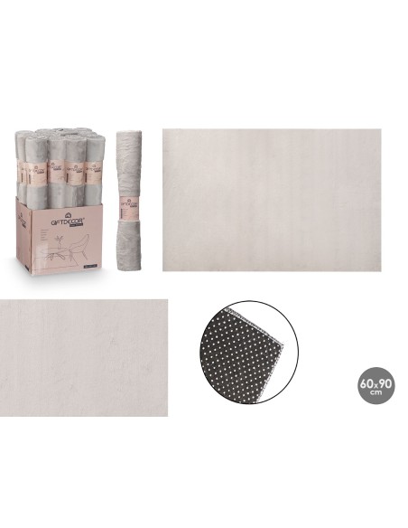 ALFOMBRA SOFT GRIS CLARO 60X90CM