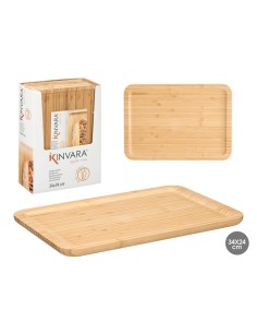 BANDEJA RECTANGULAR BAMBU 34X24CM