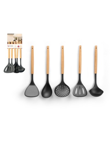 SET 5 UTENSILIOS COCINA PBT BAMBU
