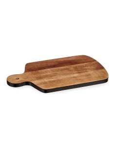 TABLA CORTAR MADERA CON BORDE NEGRO 40CM