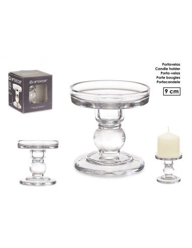 CANDELABRO CRISTAL BOLA S 9CM