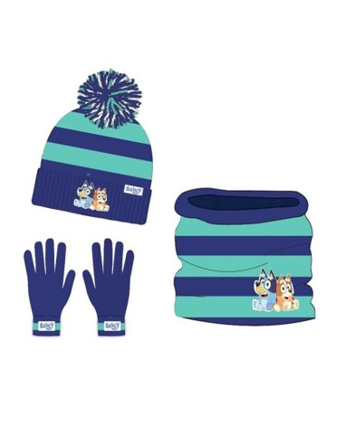 SET GORRO-BRAGA-CUELLO-GUANTES NIÑO BLUEY (1137)