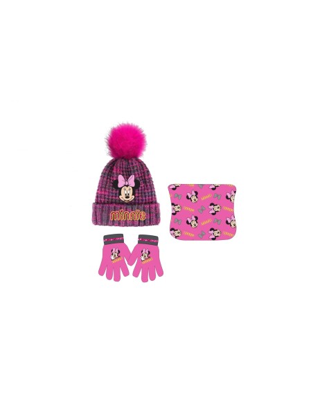 SET GORRO-BRAGA-GUANTES NIÑA MINNIE MOUSE (T.52)