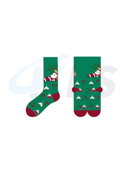 CALCETINES VERDES BOLA NAVIDAD