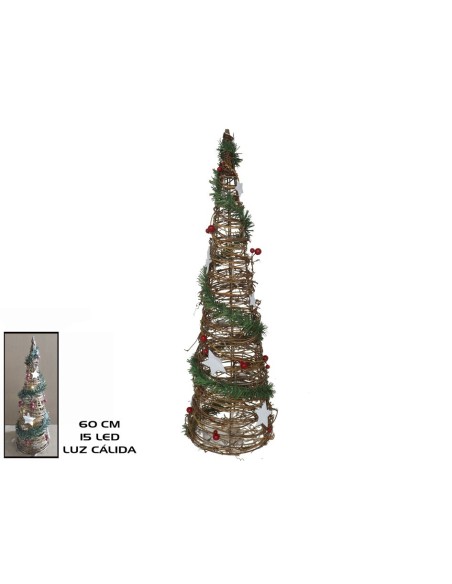 CONO ESTRELLAS 15 LED 60X16CM