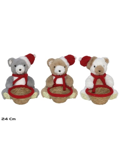 OSITO CON CESTA 21X24CM 3 SURT.