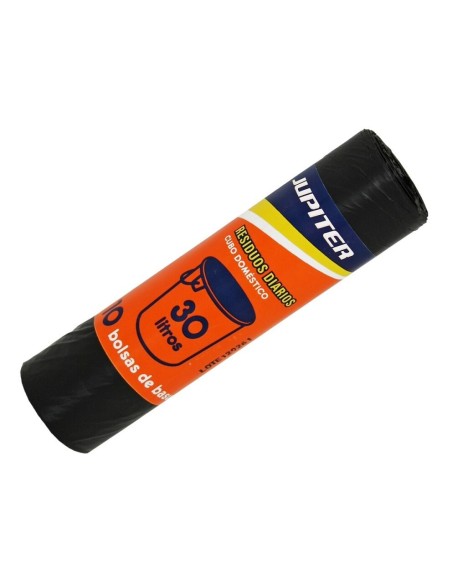 BOLSA BASURA JUPITER NEGRO 10UX30L.