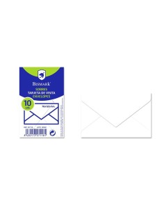 SOBRE BISMARK PAPEL BLANCO 76X120 90GRMS.SET 10