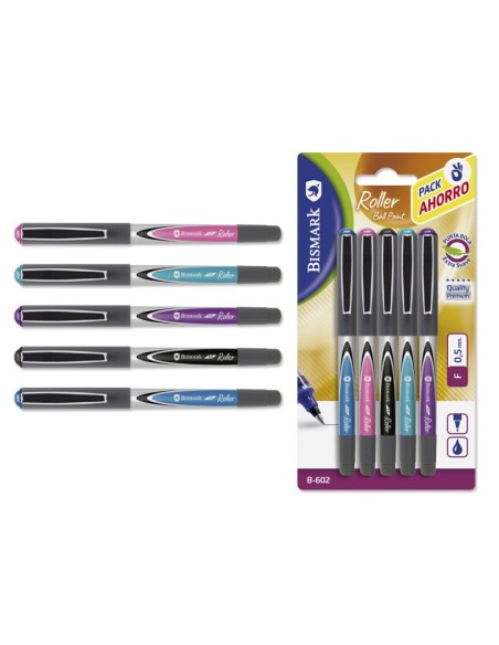 BOLIGRAFO BISMARK B-602 BOLA 0.5mm BLISTER 4+1