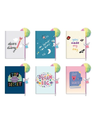 DIARIO C/BOLIGRAFO POMPOM SECRETS