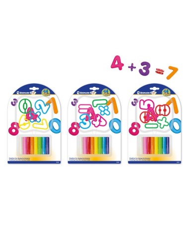 PLASTILINA 8 COLORES C/ 5 MOLDES NUMEROS