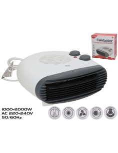 CALEFACTOR TERMOVENTILADOR 1000-2000W GRIS