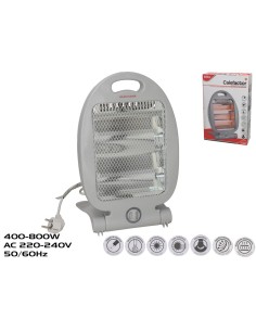 CALEFACTOR DE CUARZO 2 BARRAS  C/ASA 400-800W