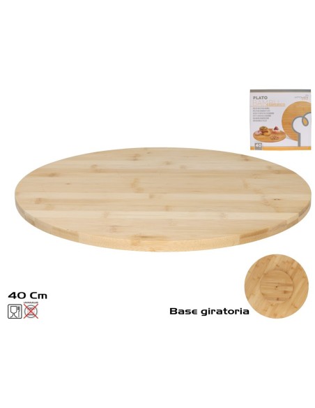PLATO BAMBU GIRATORIO 40 CM