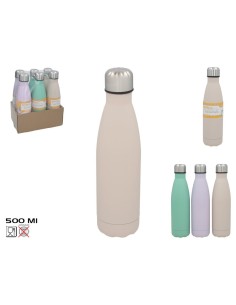 BOTELLA TERMICA 3 COL SURT 500ML 27X6,5 CM