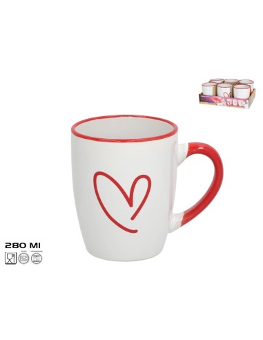 JARRA MUG GRES HEART 280ML
