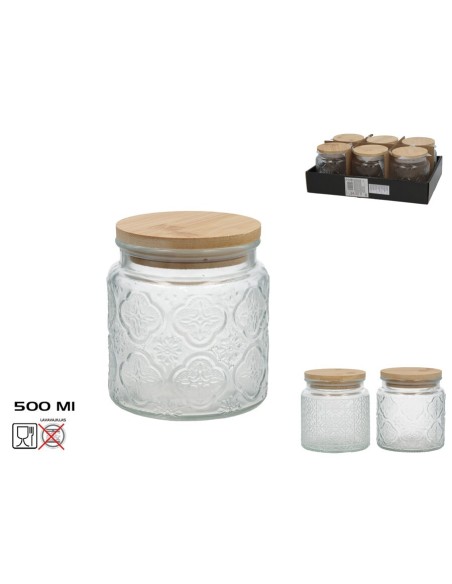 BOTE CRISTAL T/BAMBU ROME 500ML