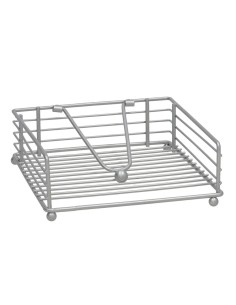 SERVILLETERO METAL GETAFE 18X18X7CM PLATA